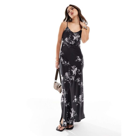 ✨ABS by Allen Schwartz Floral Maxi Cami Sz 8 Dress✨ - Picture 1 of 7